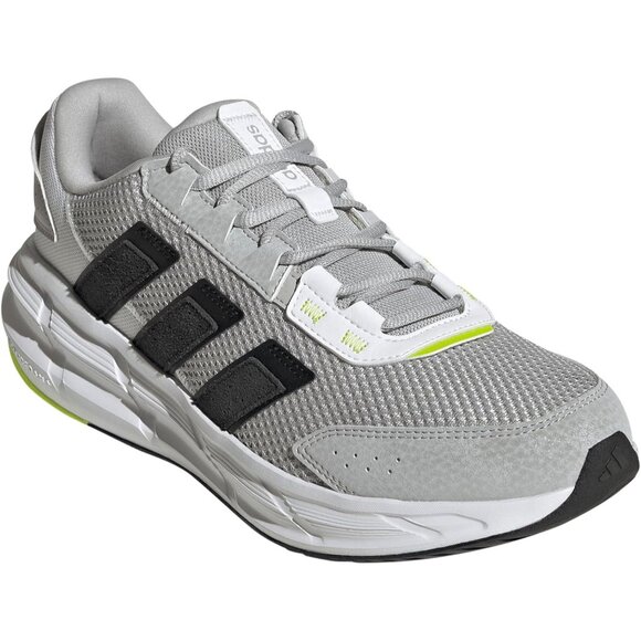 ⚡Adidas Men Grey/Black/Solar Slime Imported Rubber Lace Closure Fashion Sneaker - Picture 2 of 8